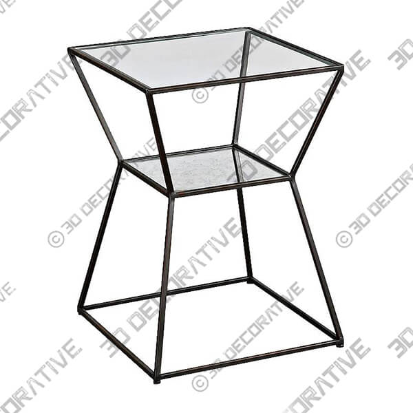 Uttermost 23 High Auryon Glass & Mirror Modern Accent Table-3DDecorative Uttermost 23 High Auryon Glass & Mirror Modern Accent Table - 3D Decorative