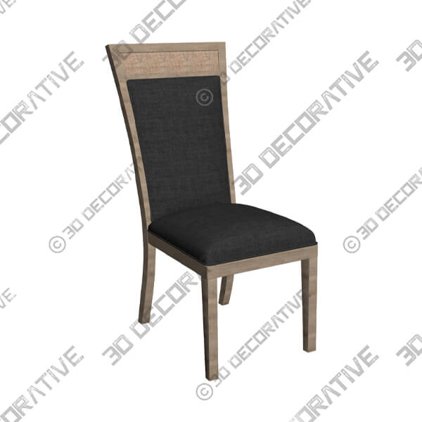 Uttermost Encore Dark Gray Armless Dining Room Chair-3DDecorative Uttermost Encore Dark Gray Armless Dining Room Chair - 3D Decorative