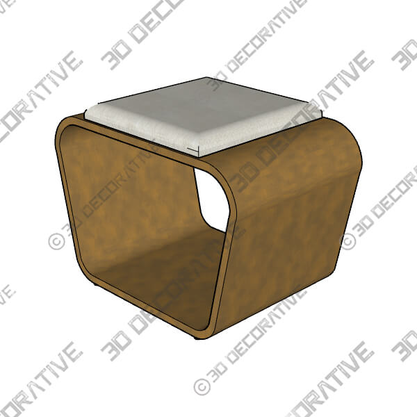 Uttermost Hoop 24 Wide Gold and White Small Accent Bench-3DDecorative Uttermost Hoop 24 Wide Gold and White Small Accent Bench-3DDecorative