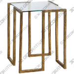 Uttermost Mirren Gold and Glass Accent Table-3DDecorative Uttermost Mirren Gold and Glass Accent Table - 3D Decorative