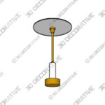 Uttermost Portsmouth 15 34 Wide Brushed Brass Accent Table - 3D Decorative