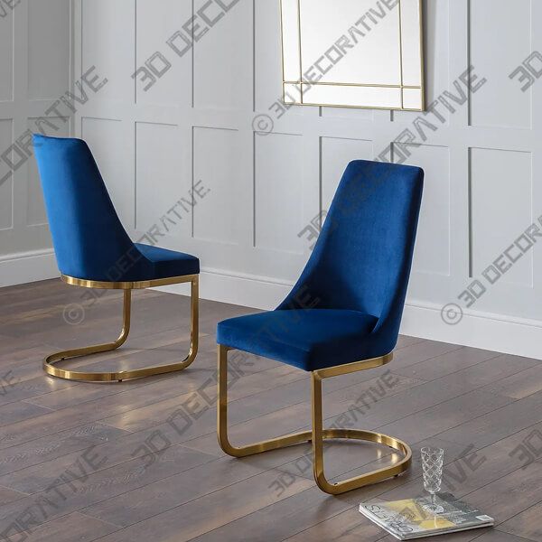Vittoria Set of 2 Cantilever Dining Chairs - 3D Decorative
