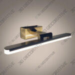 Vogue Mini Brass Led Mirror Light-3DDecorative Vogue Mini Brass Led Mirror Light - 3D Decorative