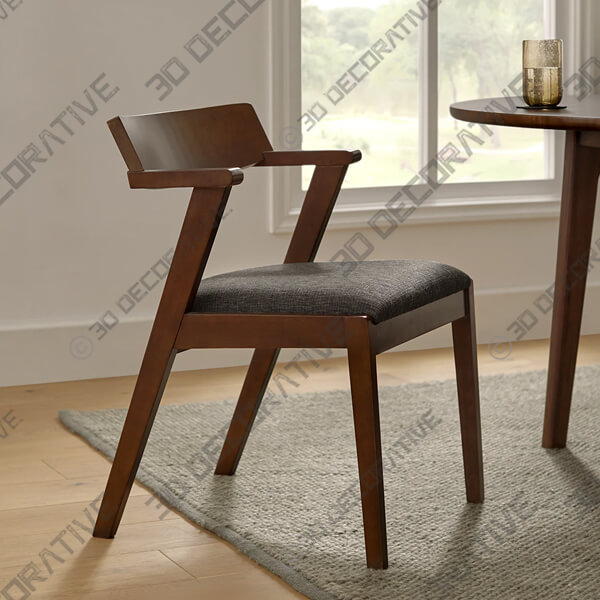 Zola Licorice Dining Chair - 3D Decorative