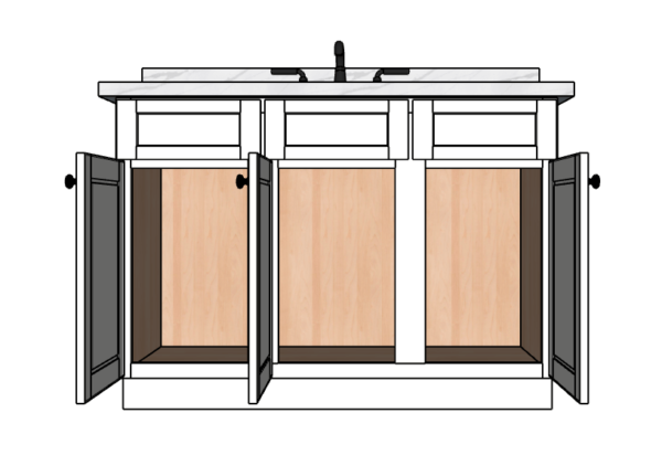 48 Inches to 51 Inches Vanity - 3D Decorative