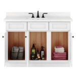 48 to 51 Inches Vanity Cabinat_Open Door Vanity_Front view 48 Inches to 51 Inches Vanity - 3D Decorative