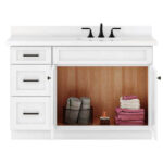 51 to 54 Inches Vanity Cabinat_Open Door Vanity_Front view 51 Inches to 54 Inches Vanity - 3D Decorative