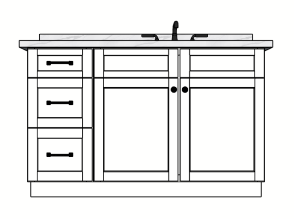 54 Inches to 57 Inches Vanity V.2 - 3D Decorative