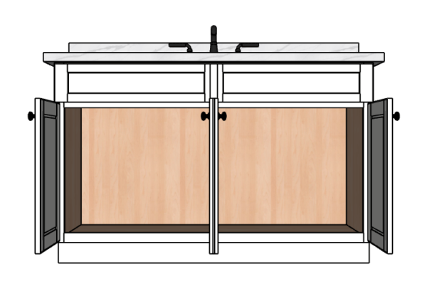 54 Inches to 57 Inches Vanity - 3D Decorative