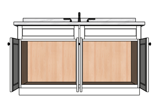 60 Inches to 63 Inches Vanity - 3D Decorative