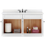 60 to 63 Inches Vanity Cabinat_Open Door Vanity_Front view 60 Inches to 63 Inches Vanity - 3D Decorative