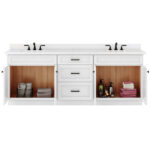 90 to 93 Inches Vanity Cabinat_Open Door Vanity_Front view 90 Inches to 93 Inches Vanity - 3D Decorative