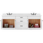 96 to 99 Inches Vanity Cabinat_Open Door Vanity_Front view 96 Inches to 99 Inches Vanity - 3D Decorative