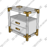 Abby 23 12 Wide White and Gold Acrylic Accent Table - 3D Decorative