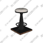 Forge Bar Stool heavy metal base