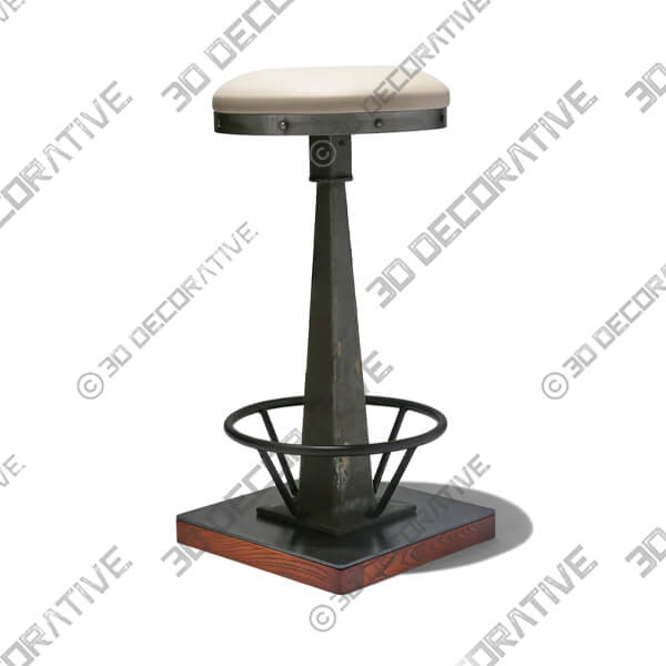 Forge Bar Stool heavy metal base