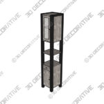 Colton Tall Bathroom Unit, Concrete Effect - 3D Decorative