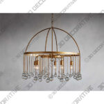 Aubrey Round Chandelier Brass - 3D Decorative