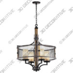 Farmhouse Four Light Chandelier - 3D Decorative