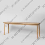 Lena Dining Bench, Natural Oak