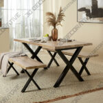 Ezra 6 Seater Rectangular Dining Table - 3D Decorative