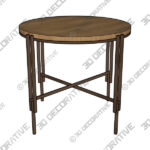 Charleston Forge 5008 Gibson Round End Table - 3D Decorative