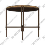 Charleston Forge 5008 Gibson Round End Table - 3D Decorative