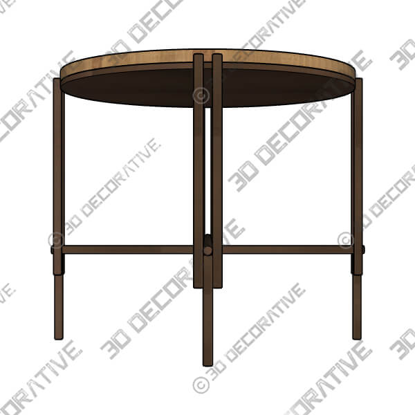 Charleston Forge 5008 Gibson Round End Table - 3D Decorative