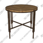 Charleston Forge 5008 Gibson Round End Table - 3D Decorative