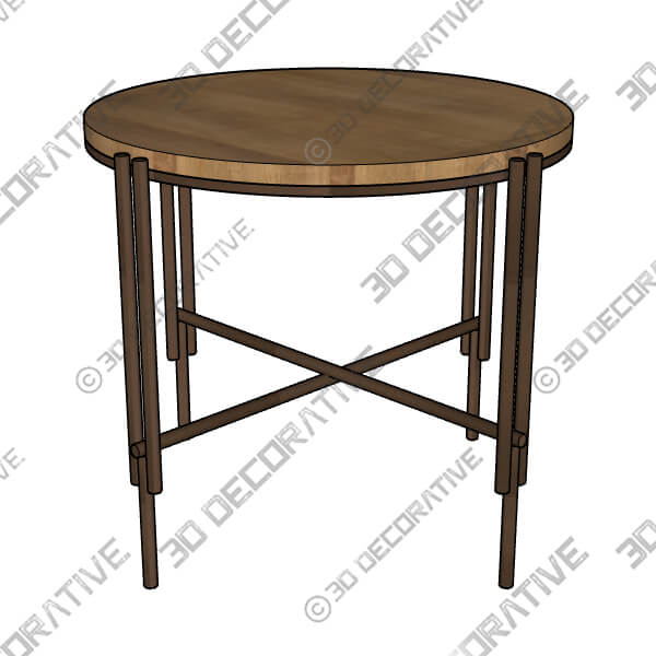 Charleston Forge 5008 Gibson Round End Table - 3D Decorative