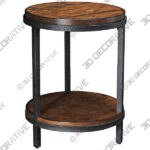 Hammary Baja 18 Wide Round Wood End Table - 3D Decorative