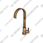 Coral Single Handle Standard Kitchen Faucet - 3D Decorative