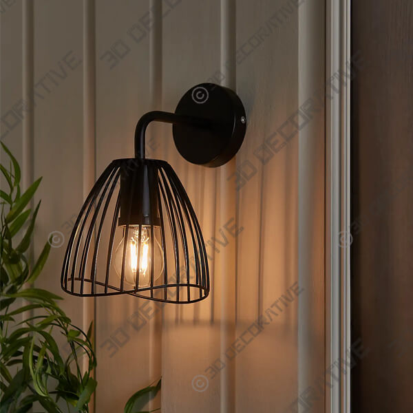 Elements Jaula Wall Light Black