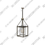 Cooper 12W Clear Seeded Glass Pendant