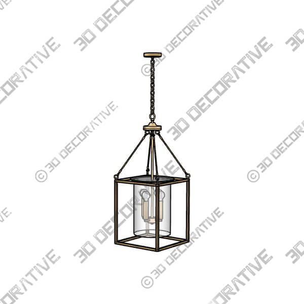 Cooper 12W Clear Seeded Glass Pendant