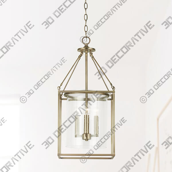 Cooper 12W Clear Seeded Glass Pendant