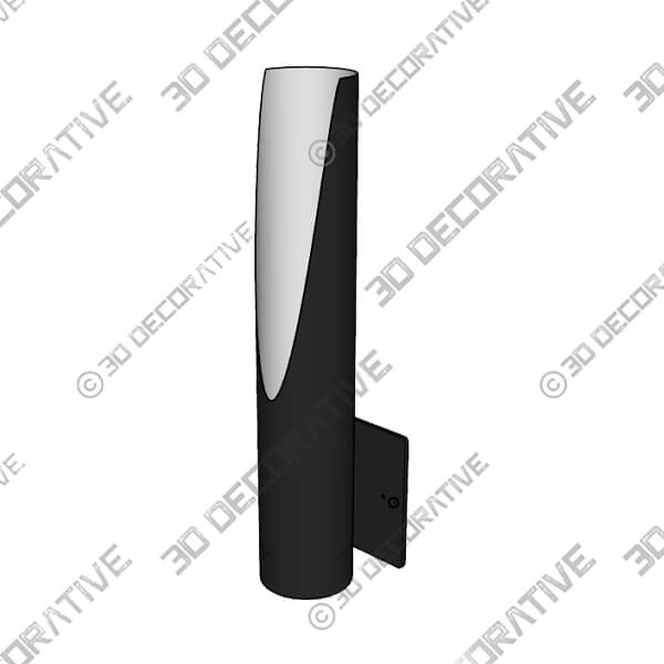 Matte Black Silver Axis Single Light Steel Dimmable Armed Sconce