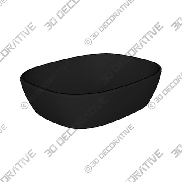 Miyili 20x15 Matte Black Bathroom Vessel Sink