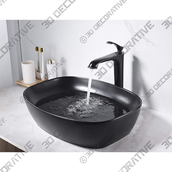 Miyili 20x15 Matte Black Bathroom Vessel Sink