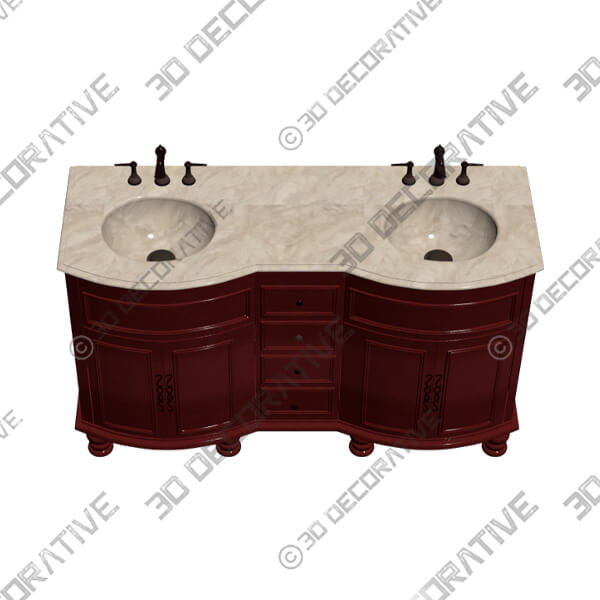 Bellaterra Home 603316 62-Inch Double Sink Vanity