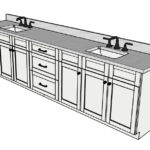 120 Inches to 123 Inches Vanity - 3D Decorative