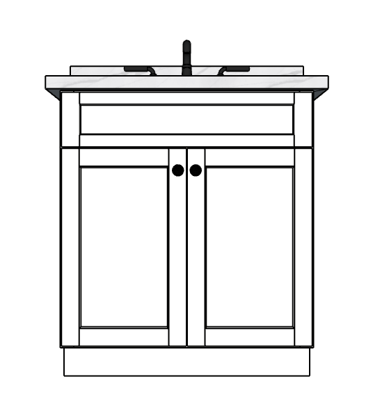 30 Inches to 33 Inches Vanity - 3DDecorative