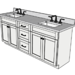 78 Inches to 81 Inches Vanity - 3D Decorative