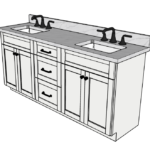 72 Inches to 75 Inches Vanity - 3D Decorative