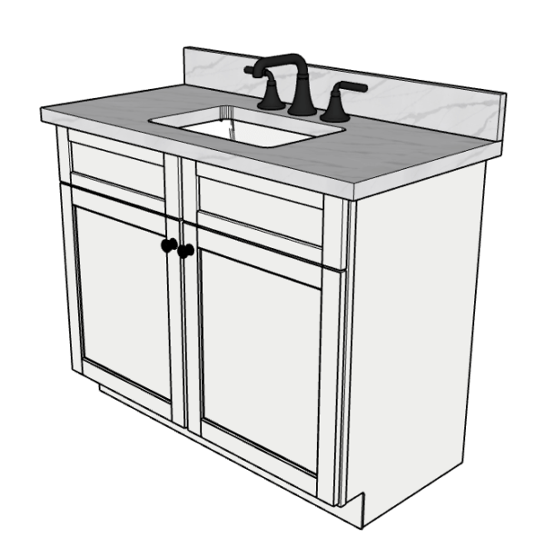 42 Inches to 45 Inches Vanity - 3D Decorative