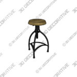 Cooper Solid Wood & Metal Adjustable Bar Stool