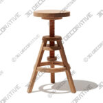 Folk Adjustable Stool Milk Oak