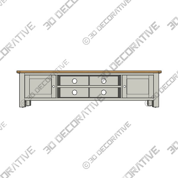 Bromley Extra Wide TV Unit, Grey for TVs up to 80