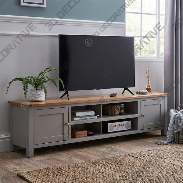 Bromley Extra Wide TV Unit, Grey for TVs up to 80