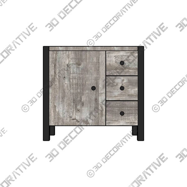 Colton Undersink Unit, Concrete Effect